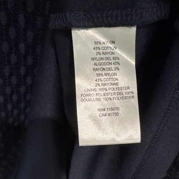 MSRP $79 Nina Leonard Sheer Trapeze Dress in Navy Size XL | SAME DAY SHIP - Picture 6 of 9